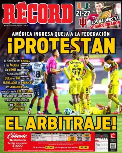 Portada RÉCORD 20 de enero de 2026