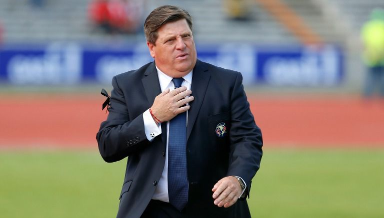 Miguel Herrera en un juego del América en el A2017