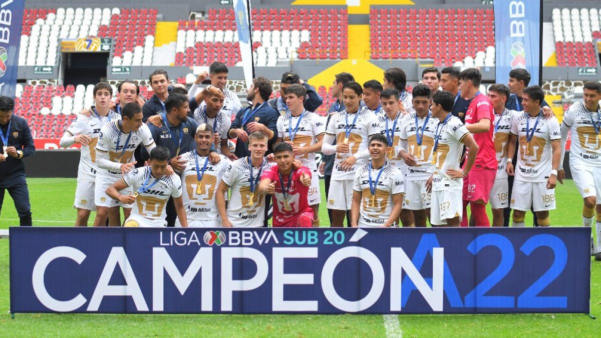 kiwi Característica Delgado Pumas Sub 20, Campeones del Torneo Apertura 2022 tras vencer al Atlas