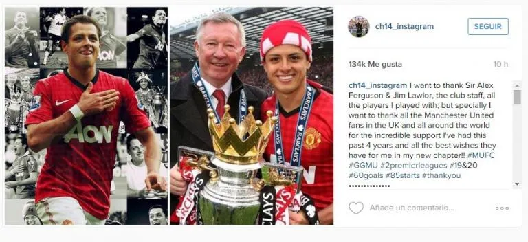 @CH14_INSTAGRAM El mensaje de Chicharito en Instagram