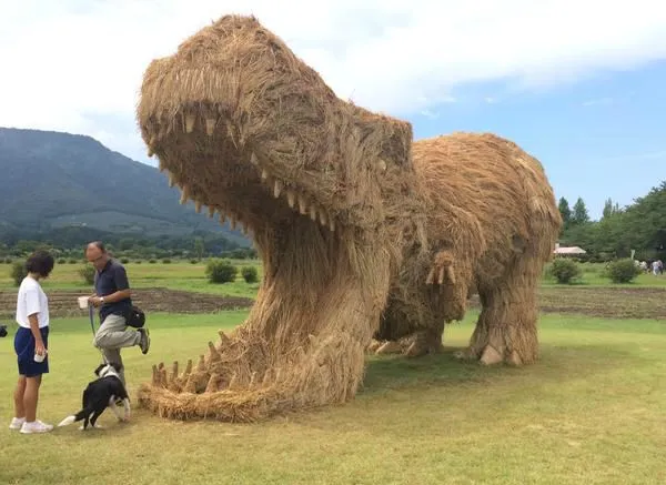@amymauscd Un tiranosaurio rex de paja