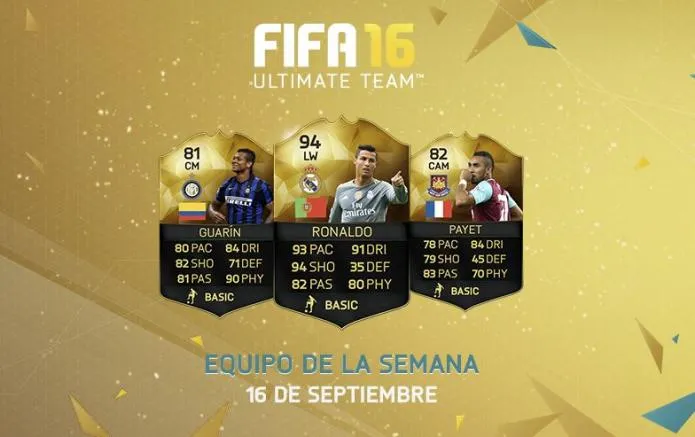EA SPORTS El FUT de la primera semana de FIFA 16