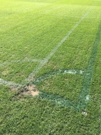 La línea de meta se ve movida por lo menos un metro