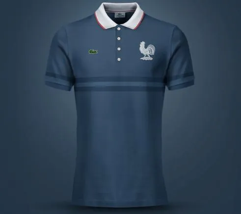 La camiseta de Francia, diseñada por Lacoste