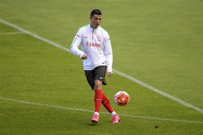 EFE Cristiano en entrenamiento con Portugal