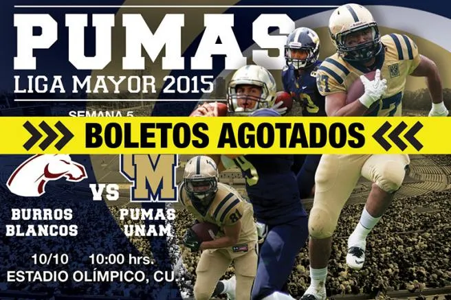UNAM Boletos agotados para el duelo de futbol americano