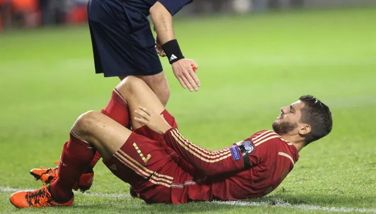 Álvaro Morata, lesionado en el partido de España