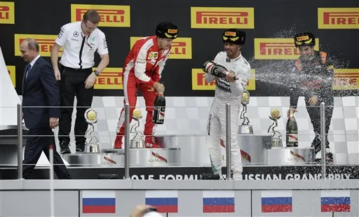 El festejo de los ganadores en Rusia