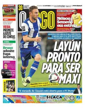ESPECIAL Miguel Layún es la portada de diario portugués
