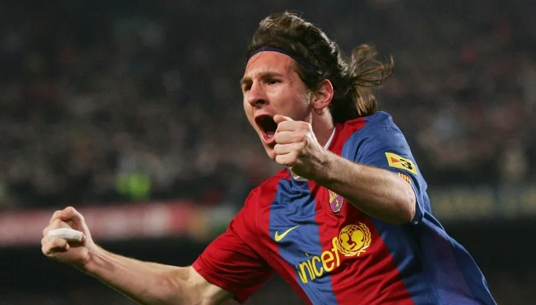 ESPECIAL Messi celebra un gol con el Barcelona en el 2007