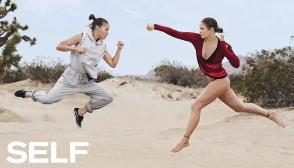 SELF MAGAZINE La campeona también mostró sus habilidades en las fotos