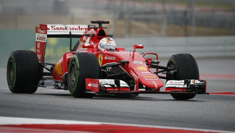 Vettel durante una carrera
