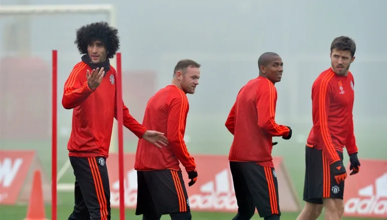 AP Manchester United en una práctica