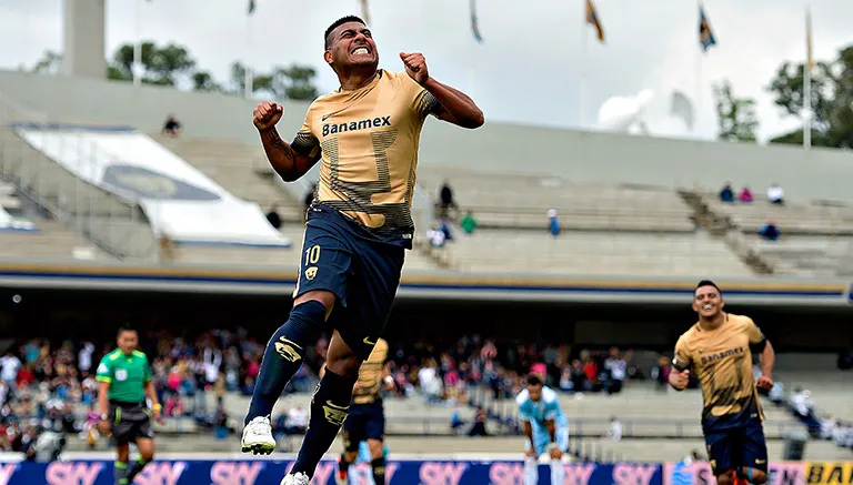 MEXSPORT Daniel Ludueña festeja su golazo contra Gallos Blancos