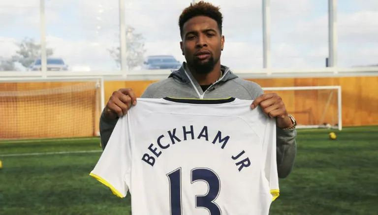 @SPURS_US Odell Beckham Jr. con su camiseta del Tottenham