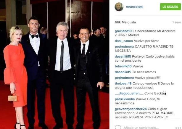 ESPECIAL Aficionados del Real Madrid comentan foto de Ancelotti pidiendo que vuelva