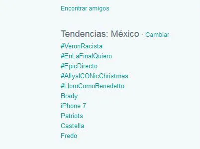 TWITTER Así lucen las tendencias en México