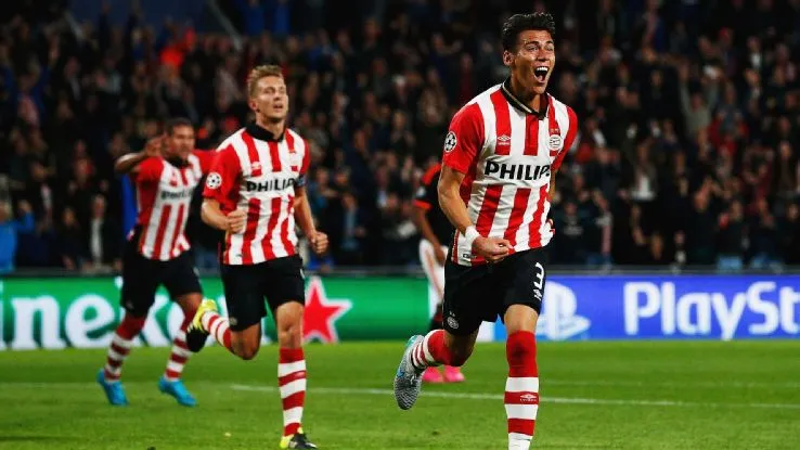 ESPECIAL Moreno celebra un gol con el PSV Eindhoven