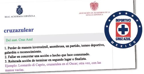 Así luce la entrada de 'Cruzazulear' en la RAE