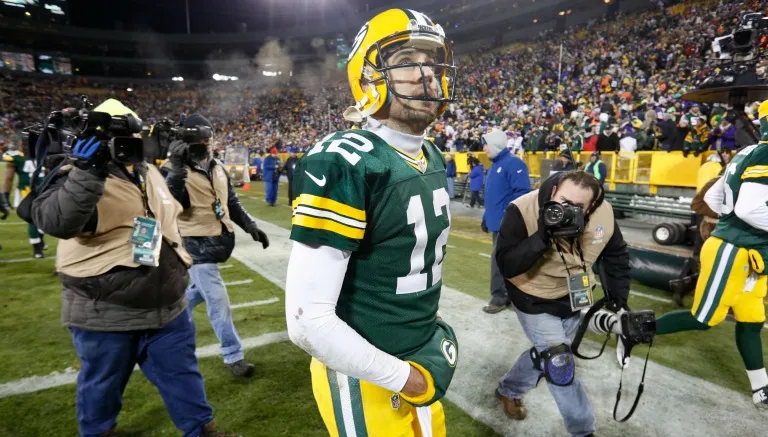 Aaron Rodgers después de un partido