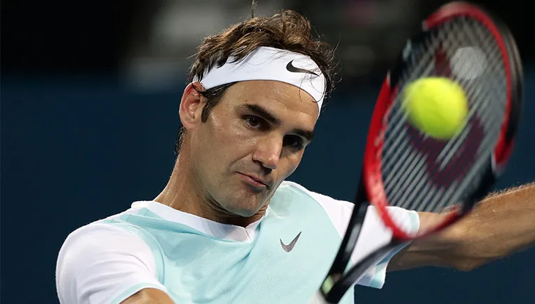 Roger Federer durante un partido de tenis