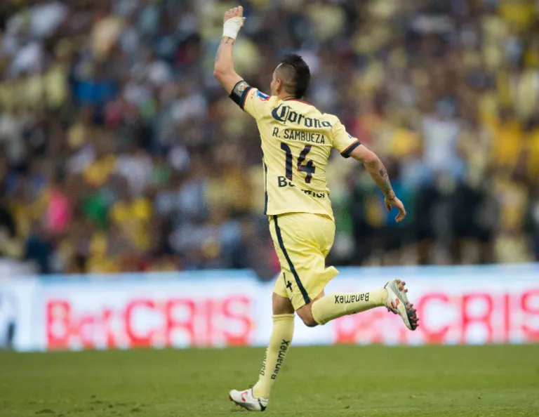 MEXSPORT El capitán del América festeja un gol