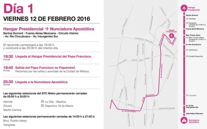 Itinerario del Papa Francisco para el viernes 12 de febrero