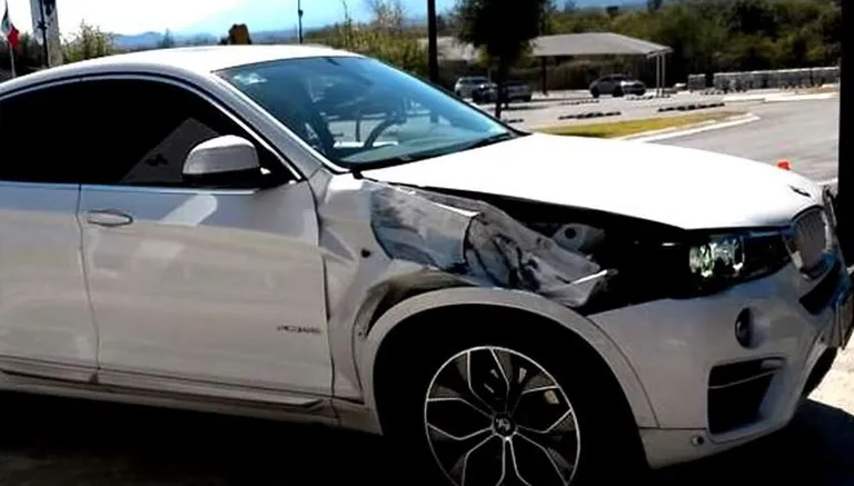 Reportan que así quedó el coche del Turco