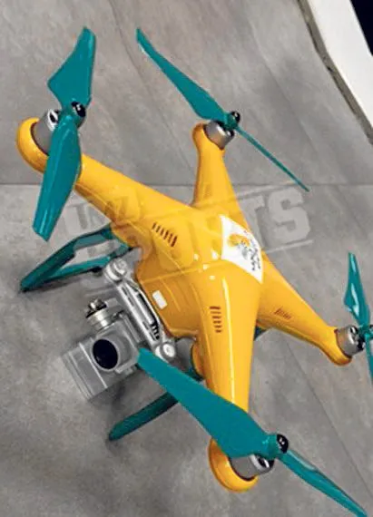 El dron de Novak Djokovic con los colores de su patrocinador
