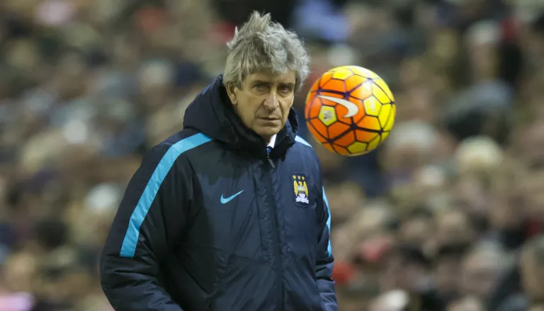 Pellegrini, durante un partido de los Citizens