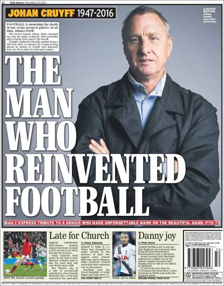 DAILY MAIL Daily Mail lo catalogó como "el hombre que reinventó el futbol"