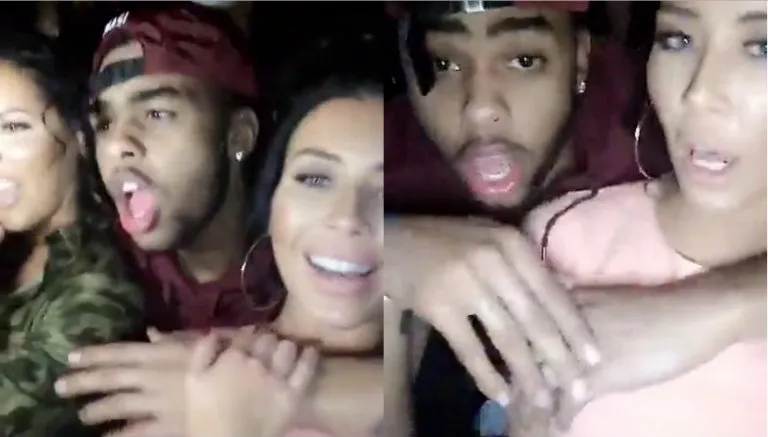 ESPECIAL Russell con dos modelos en una fiesta