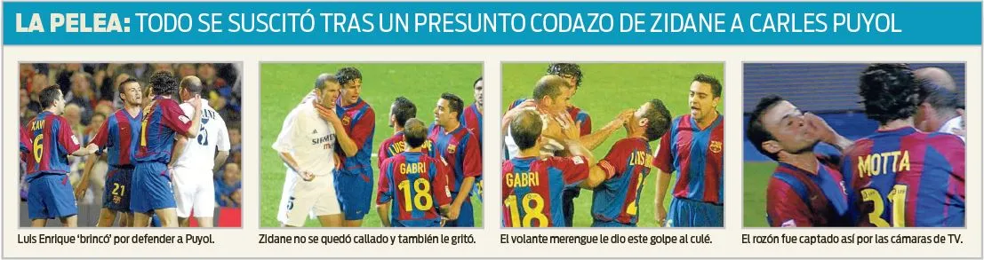 RÉCORD Secuencia de la pelea entre Zidane y Luis Enrique