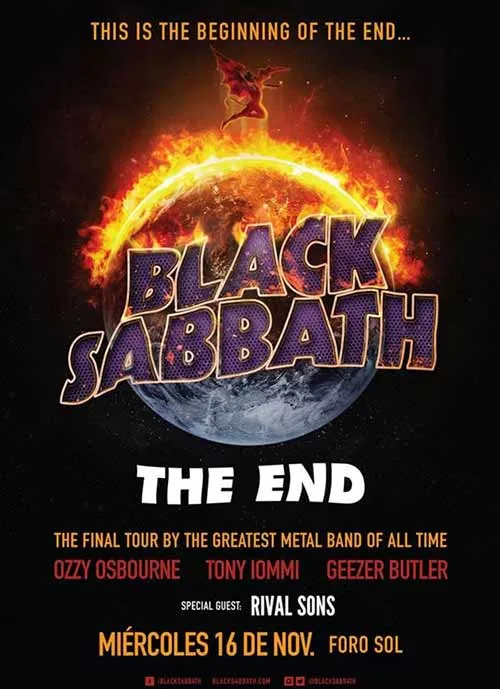 ESPECIAL Cartel oficial de la presentación de Black Sabbath en México