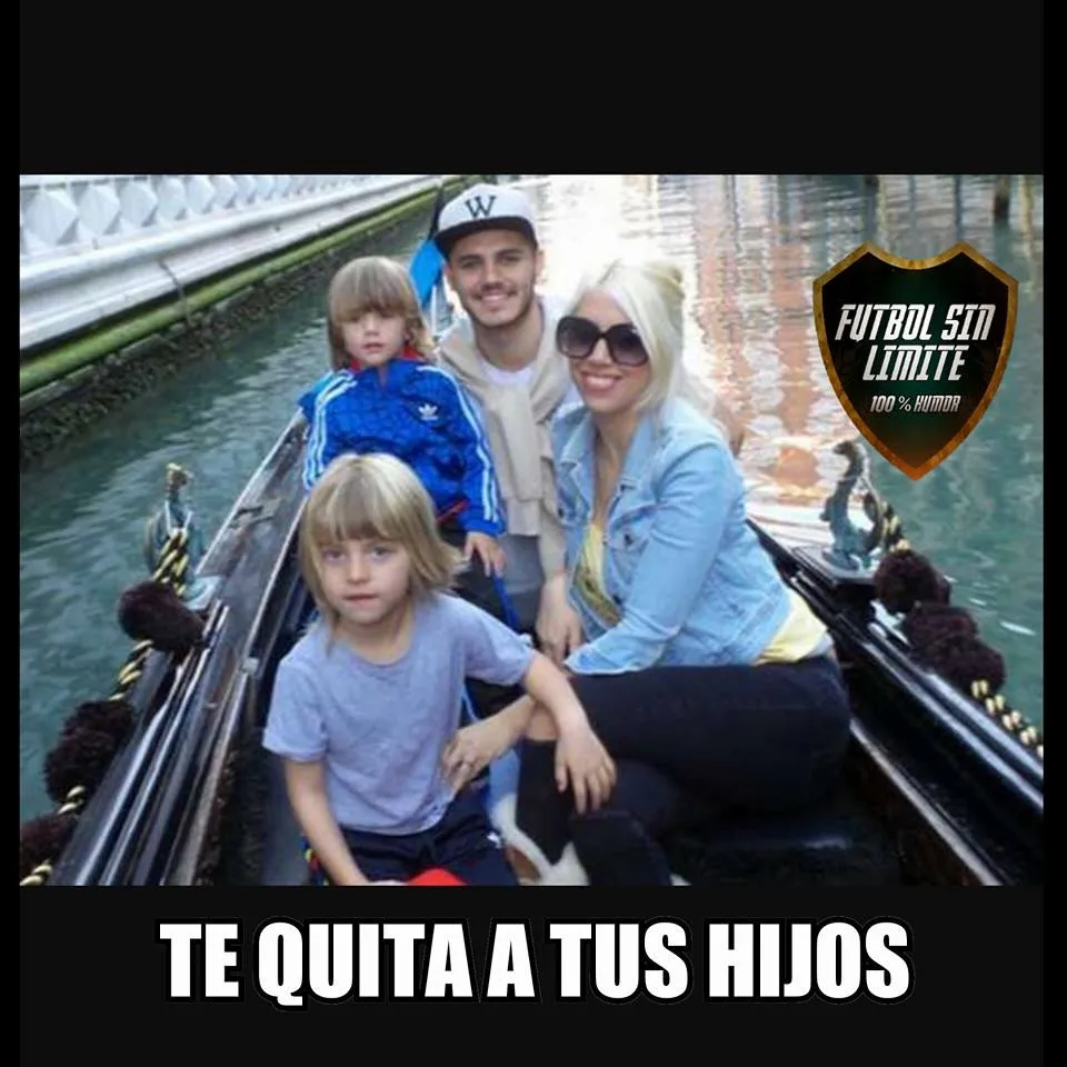 Mauro Icardi, paseando junto con Wanda Nara y sus hijos