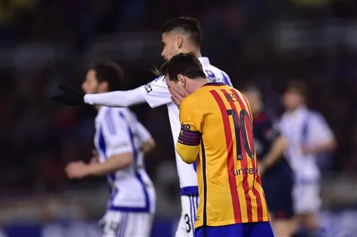AP Messi lamtendo la anotación de la Real