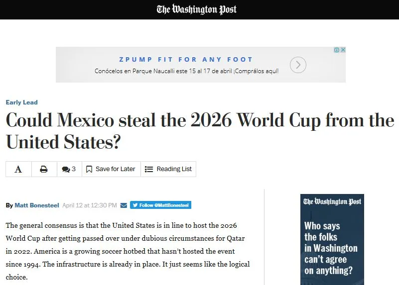 El rotativo cuestiona las posibilidades de México