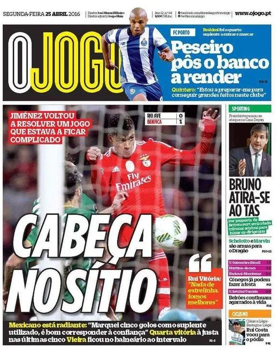 O JOGO Portada del O Jogo sobre Jiménez