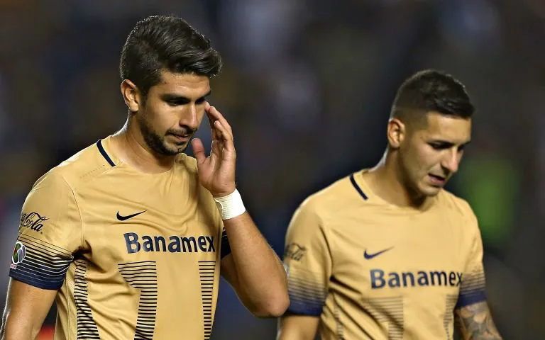 IMAGO7 Eduardo Herrera en lamento, durante el partido Gallos contra Pumas