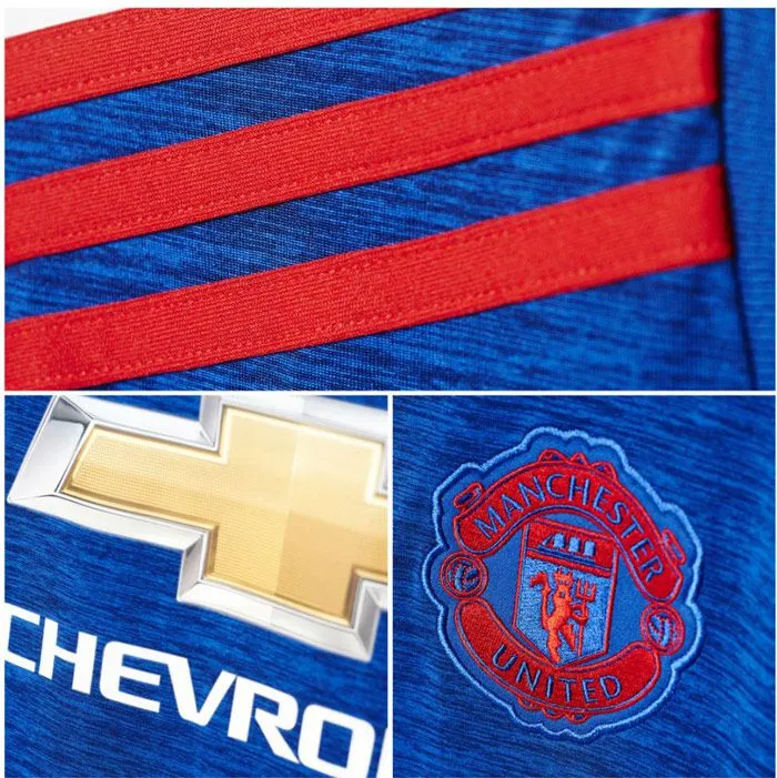 MUFC Detalles en color rojo de la playera del Manchester United