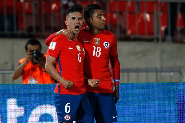 MEXSPORT Felipe Gutiérrez celebra un gol con la Selección de Chile