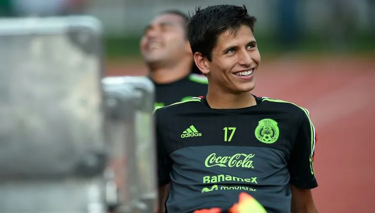 Damm en un entrenamiento de la Selección Mexicana