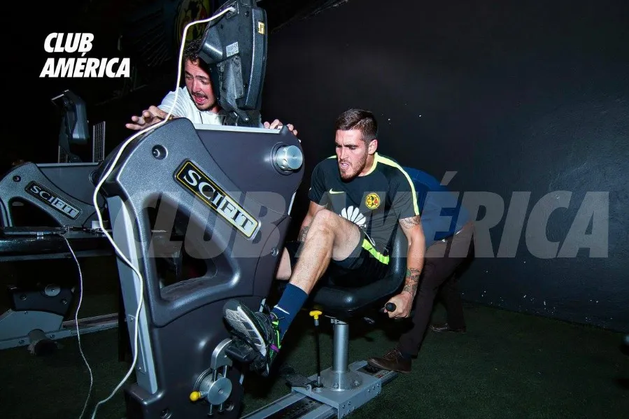 CLUB AMÉRICA Ventura Alvarado en una prueba de esfuerzo