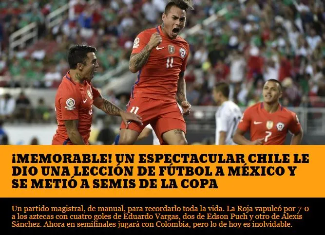 Así resaltó la goleada El Gráfico