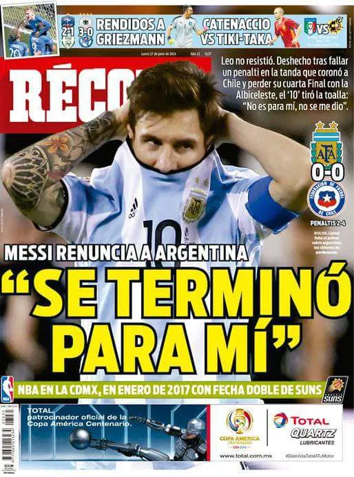 RÉCORD RÉCORD dedicó su portada al astro de la Albiceleste