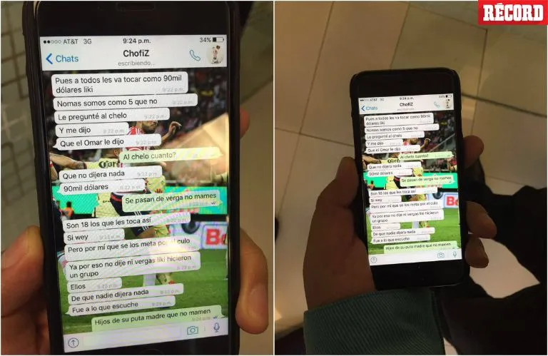 Así fue la conversación entre los futbolistas