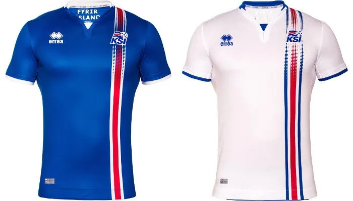 Camiseta de local y visitante de Islandia