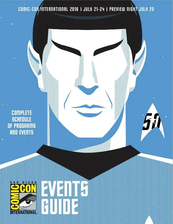 ESPECIAL Guía del evento con el retrato del Sr. Spock