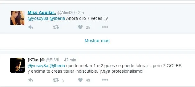 TWITTER Comentarios a una publicación de Memo Ochoa