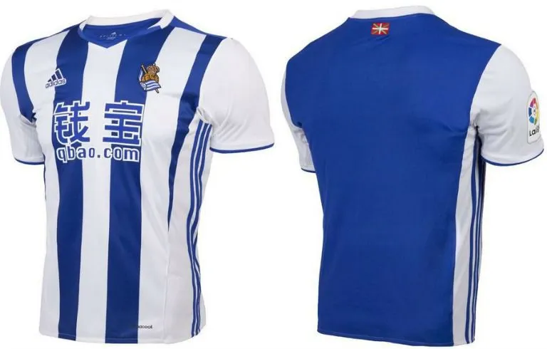 @REALSOCIEDAD Playera de local que utilizarán los jugadores de la Real